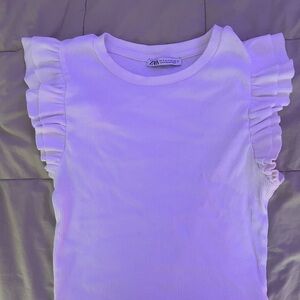 Zara ruffle top!